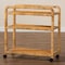 Bali & Pari Delphine Modern Bohemian Natural Rattan Kitchen Cart 239-13429-ZORO - alternate 9